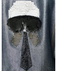 Женская темно-серая джинсовая куртка от Fendi