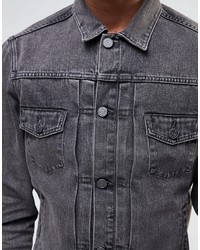 Мужская темно-серая джинсовая куртка от Farah