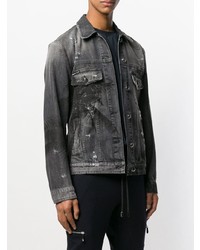Мужская темно-серая джинсовая куртка от Philipp Plein