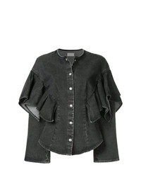 Женская темно-серая джинсовая куртка от Sara Battaglia