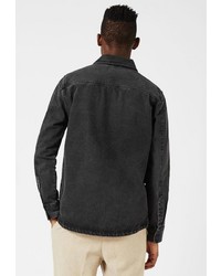 Мужская темно-серая джинсовая куртка от Topman