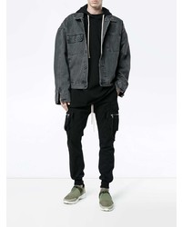 Мужская темно-серая джинсовая куртка от Yeezy