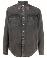 Мужская темно-серая джинсовая рубашка от Boglioli