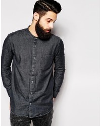 Мужская темно-серая джинсовая рубашка от Cheap Monday