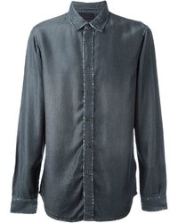 Мужская темно-серая джинсовая рубашка от Diesel Black Gold