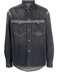 Мужская темно-серая джинсовая рубашка от Diesel