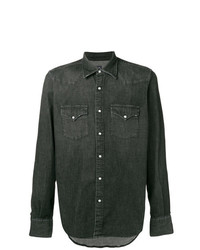 Мужская темно-серая джинсовая рубашка от Eleventy