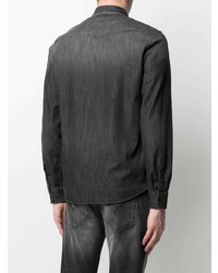 Мужская темно-серая джинсовая рубашка от Dondup