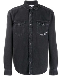 Мужская темно-серая джинсовая рубашка от Givenchy