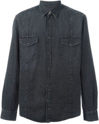 Мужская темно-серая джинсовая рубашка от Golden Goose Deluxe Brand