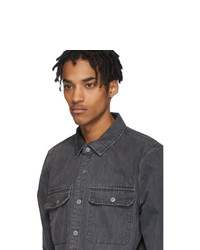 Мужская темно-серая джинсовая рубашка от Ksubi