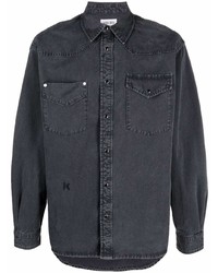 Мужская темно-серая джинсовая рубашка от Kenzo