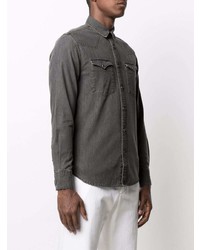 Мужская темно-серая джинсовая рубашка от Deperlu