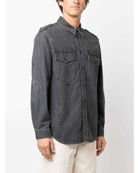 Мужская темно-серая джинсовая рубашка от MARANT