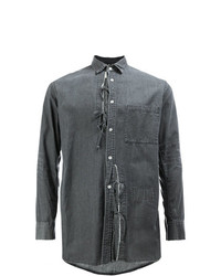 Мужская темно-серая джинсовая рубашка от Maison Mihara Yasuhiro