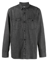 Мужская темно-серая джинсовая рубашка от Officine Generale