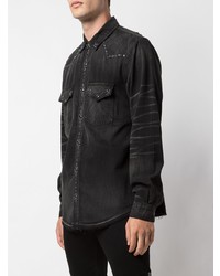 Мужская темно-серая джинсовая рубашка от Amiri