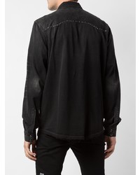 Мужская темно-серая джинсовая рубашка от Amiri