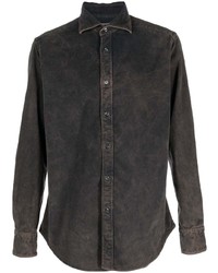 Мужская темно-серая джинсовая рубашка от Tintoria Mattei