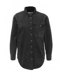 Женская темно-серая джинсовая рубашка