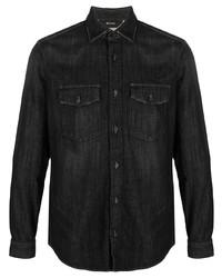 Мужская темно-серая джинсовая рубашка от Z Zegna