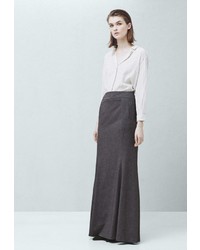 Темно-серая длинная юбка от Mango