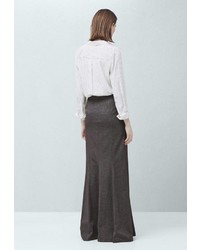 Темно-серая длинная юбка от Mango