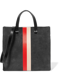 Женская темно-серая замшевая сумка с принтом от Clare Vivier