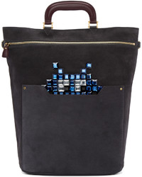 Женская темно-серая замшевая сумка от Anya Hindmarch