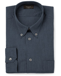 Мужская темно-серая классическая рубашка из шамбре от Paul Smith