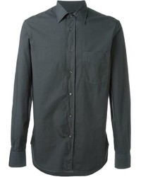 Мужская темно-серая классическая рубашка от Aspesi