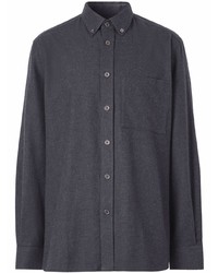 Мужская темно-серая классическая рубашка от Burberry