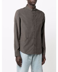 Мужская темно-серая классическая рубашка от Kenzo