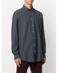 Мужская темно-серая классическая рубашка от Massimo Alba