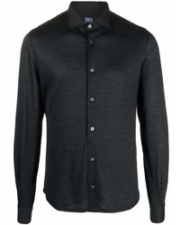 Мужская темно-серая классическая рубашка от Fedeli