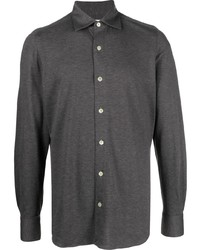 Мужская темно-серая классическая рубашка от Finamore 1925 Napoli