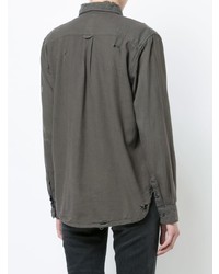 Женская темно-серая классическая рубашка от NSF