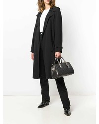 Темно-серая кожаная большая сумка от Coach