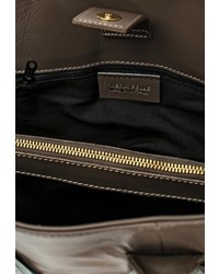 Темно-серая кожаная большая сумка от Moronero