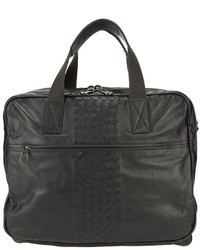 Мужская темно-серая кожаная дорожная сумка от Bottega Veneta