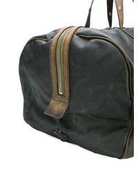 Мужская темно-серая кожаная дорожная сумка от Mr & Mrs Italy