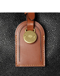 Мужская темно-серая кожаная дорожная сумка