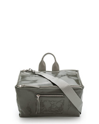 Темно-серая кожаная сумка почтальона от Givenchy