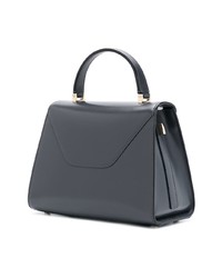 Темно-серая кожаная сумка-саквояж от Valextra