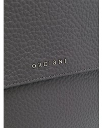 Темно-серая кожаная сумка-саквояж от Orciani