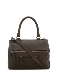 Темно-серая кожаная сумка через плечо от Givenchy