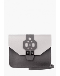 Темно-серая кожаная сумка через плечо от L-Craft