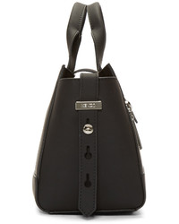 Женская темно-серая кожаная сумка от Kenzo