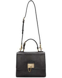 Женская темно-серая кожаная сумка от Dolce & Gabbana