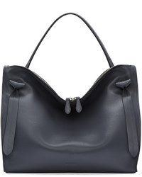 Женская темно-серая кожаная сумка от Jil Sander